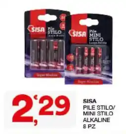 Sisa SISA pile stilo/mini stilo alkaline offerta