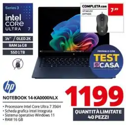 Comet hp NOTEBOOK 14-KA0000NLX offerta