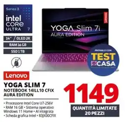 Comet Lenovo YOGA SLIM 7 AURA EDITION offerta