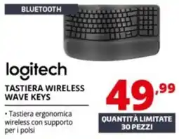 Comet Logitech tastiera wireless wave keys offerta