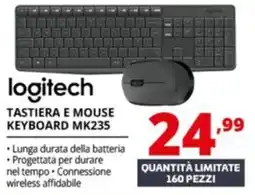 Comet Logitech tastiera e mouse keyboard mk235 offerta
