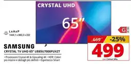 Comet Samsung Crystal TV UHD 65" offerta