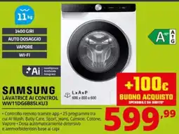 Comet Samsung lavatrice ai control offerta