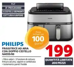 Comet Philips friggitrice ad aria con doppio cestello offerta