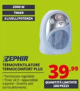 Comet ZEPHIR Termoventilatore Termocomfort Plus offerta