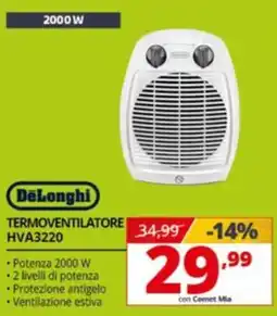 Comet DeLonghi Termoventilatore HVA3220 offerta