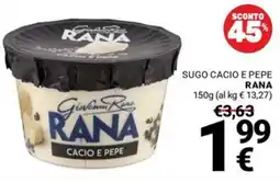 Supermercati Gulliver Sugo cacio e pepe Rana offerta