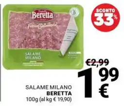 Supermercati Gulliver Salame milano Beretta offerta