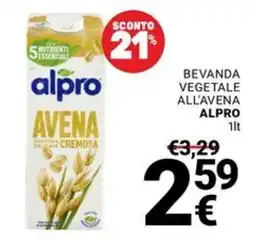 Supermercati Gulliver Bevanda vegetale all'avena Alpro offerta