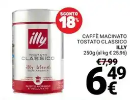 Supermercati Gulliver Caffè macinato tostato classico illy offerta