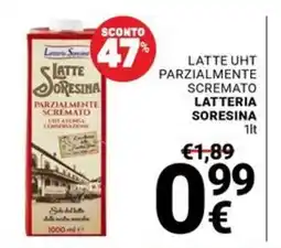 Supermercati Gulliver Latte UHT parzialmente scremato Latteria SoreSina offerta