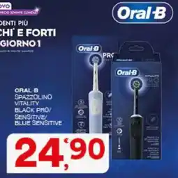 Sisa Oral-B spazzolino vitality black pro/ sensitive/ blue sensitive offerta