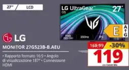 Comet LG Monitor 27G523B-B.AEU offerta