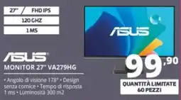 Comet Asus monitor 27" va279hg offerta
