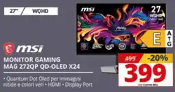 Comet MSI Monitor Gaming MAG 272QP QD-OLED X24 offerta