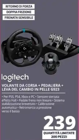 Comet Logitech volante da corsa + pedaliera + leva del cambio in pelle G923 offerta