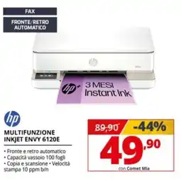 Comet Hp Multifunzione Inkjet Envy 6120e offerta