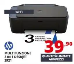 Comet hp multifunzione 3 in 1 deskjet 2921 offerta