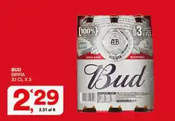 Sisa Bud birra offerta