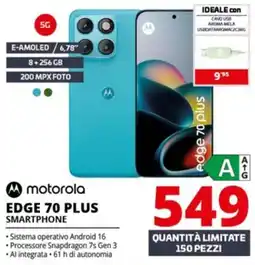 Comet motorola edge 70 plus smartphone offerta