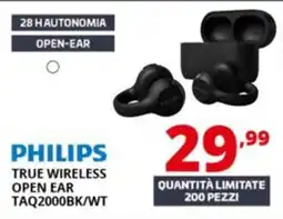 Comet Philips true wireless open ear taq2000bk/wt offerta
