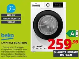 Comet Beko lavatrice BMX7126DB offerta