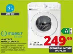 Comet Indesit lavatrice mtwc 71296 w it offerta