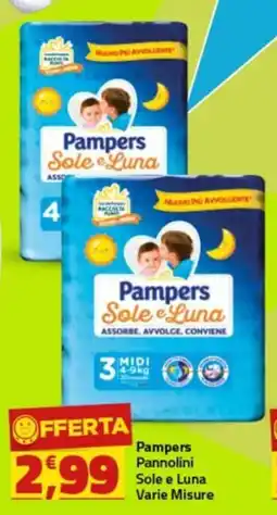 Supermercati Briò Pampers Pannolini Sole e Luna offerta