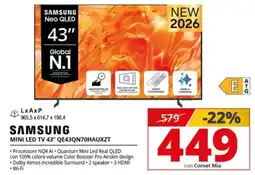 Comet Samsung Mini LED TV 43" offerta