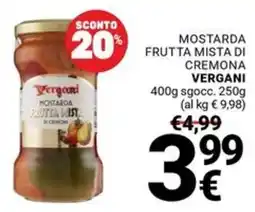 Supermercati Gulliver Mostarda frutta mista di Cremona Vergani offerta