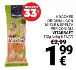 Supermercati Gulliver Kräcker original con miele & spelta per conigli Vitakraft offerta
