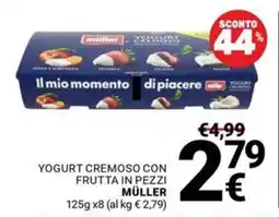 Supermercati Gulliver Yogurt cremoso con frutta in pezzi Müller offerta