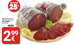 Supermercati Gulliver Bresaola della Valtellina IGP del Zoppo offerta