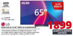 Comet LG OLED EVO AI TV 65" SERIE C6 offerta