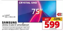 Comet Samsung Crystal TV UHD 75" offerta