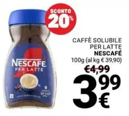Supermercati Gulliver Caffè solubile per latte Nescafé offerta