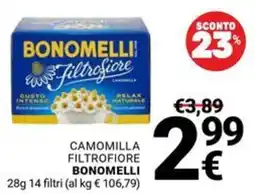 Supermercati Gulliver Camomilla Filtrofiore Bonomelli offerta