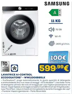 Euronics Samsung Lavatrice AI-Control Ecodosatore offerta