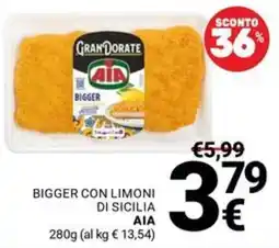 Supermercati Gulliver Bigger con limoni di Sicilia Aia offerta