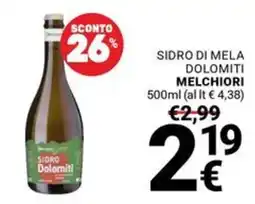 Supermercati Gulliver Sidro Dolomiti offerta