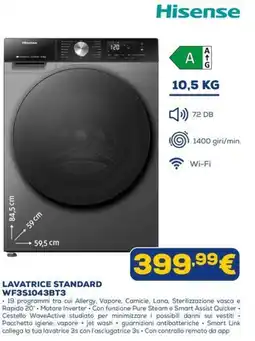Euronics Lavatrice Standard Hisense offerta