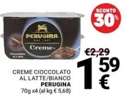 Supermercati Gulliver Creme cioccolato al latte/bianco Perugina offerta