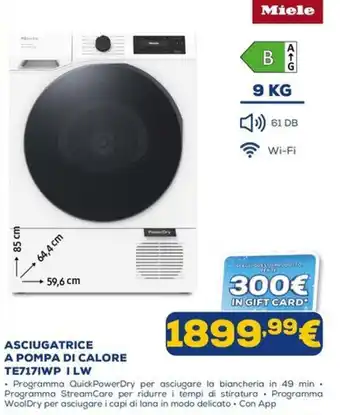 Asciugatrice a pompa di calore Miele