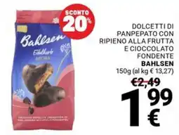 Supermercati Gulliver Dolcetti di panpepato con ripieno alla frutta e cioccolato fondente Bahlsen offerta