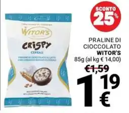 Supermercati Gulliver Praline di cioccolato Witor's offerta