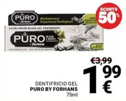 Supermercati Gulliver Dentifricio gel Puro by Forhans offerta