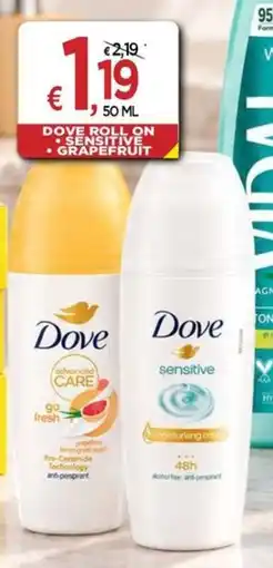 Jero Market Dove Roll On Sensitive/ Grapefruit offerta