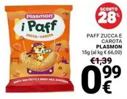 Supermercati Gulliver i Paff Zucca e Carota Plasmon offerta