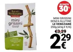 Supermercati Gulliver Mini grissini senza glutine Le Veneziane offerta