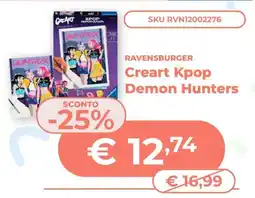 Mornati Paglia Ravensburger Creart Kpop Demon Hunters offerta